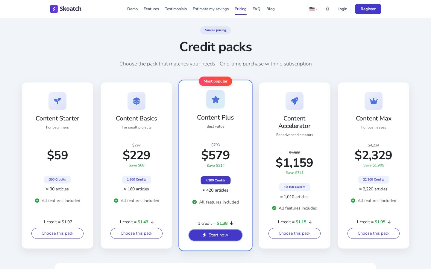 skoatch Pricing