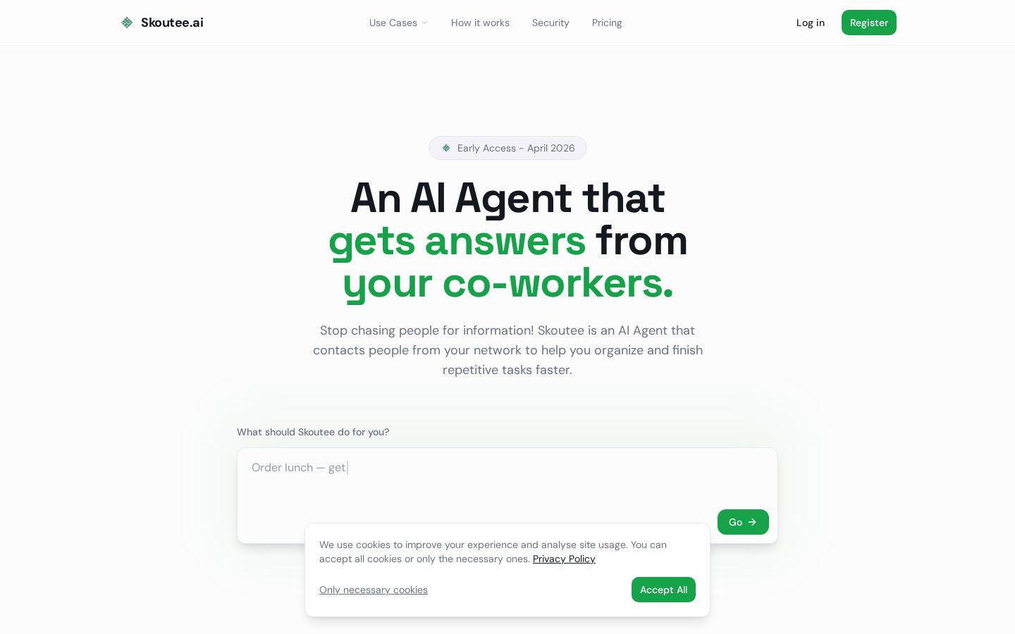 Skoutee.ai Homepage