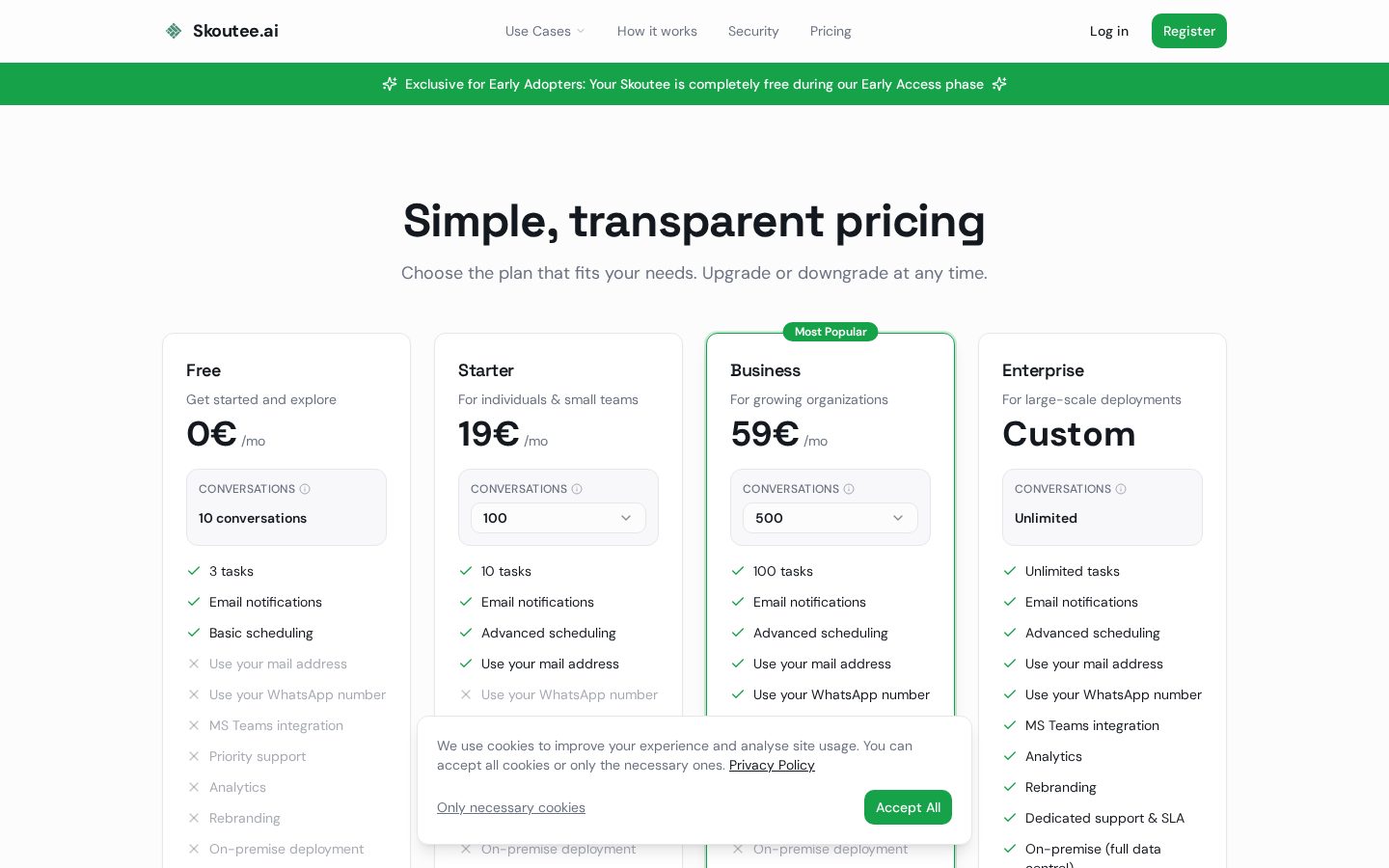 Skoutee.ai Pricing