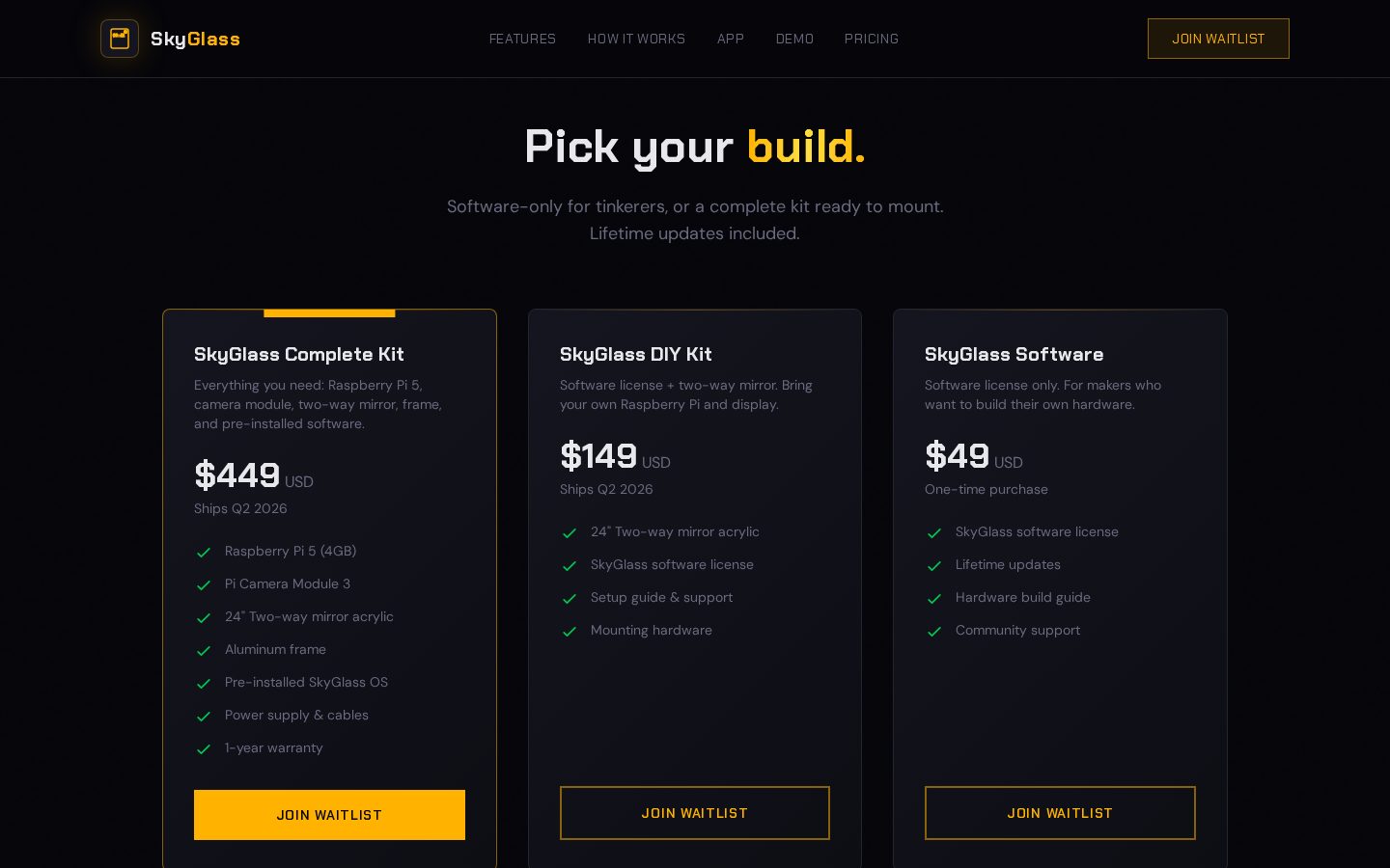 Skyglass Pricing