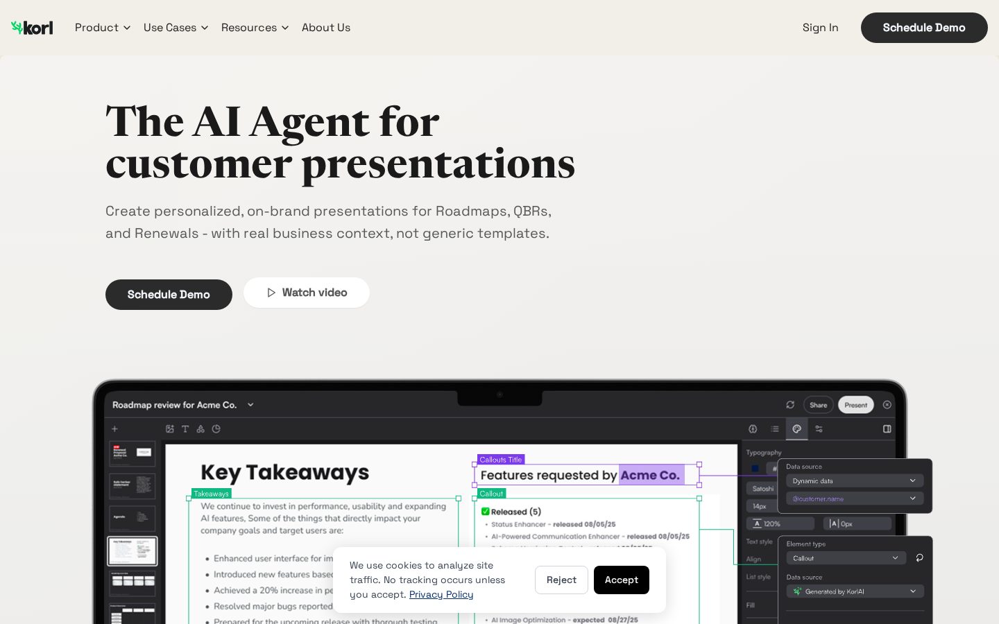 Slack Feature Request Agent Homepage