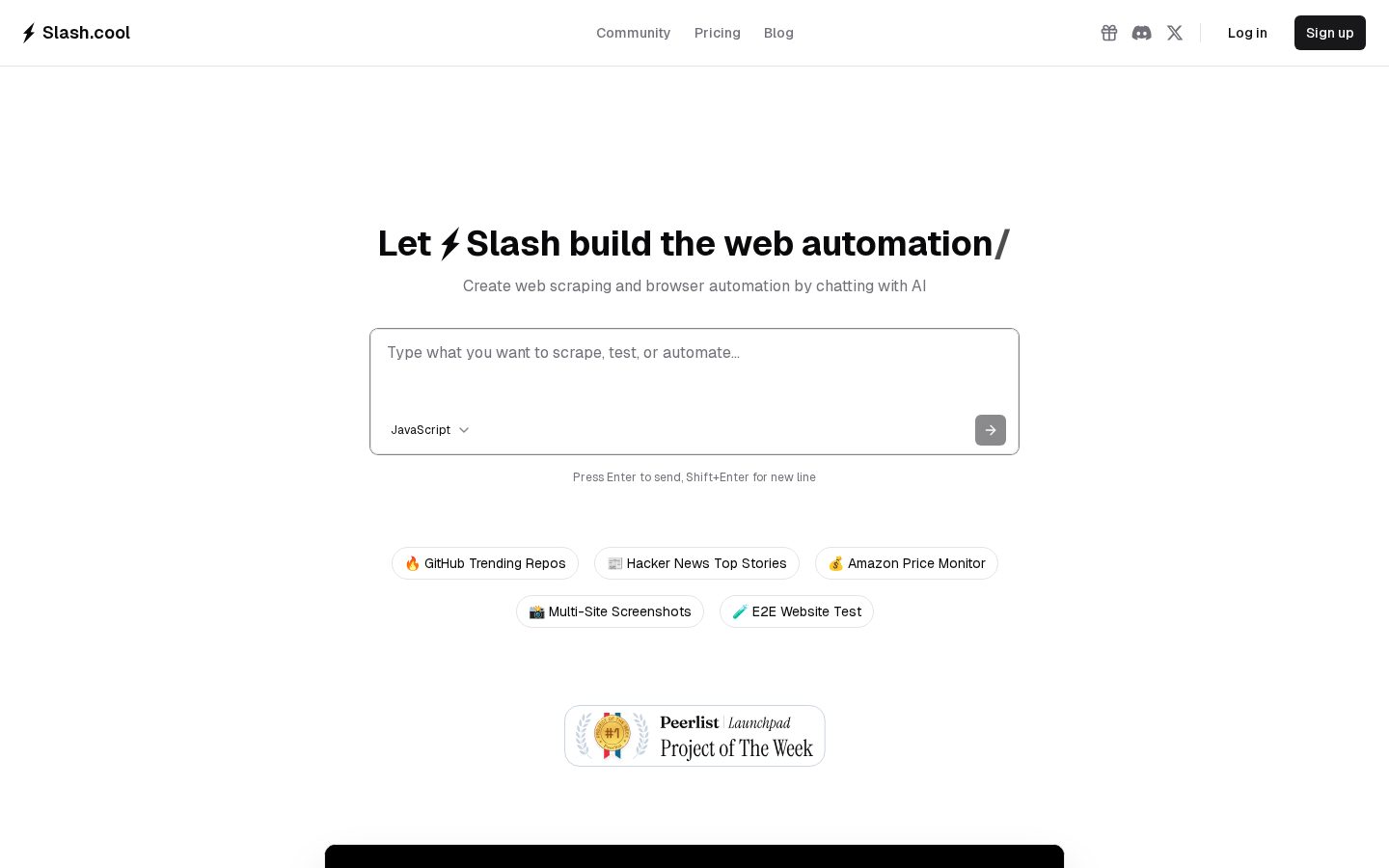 Slash Homepage