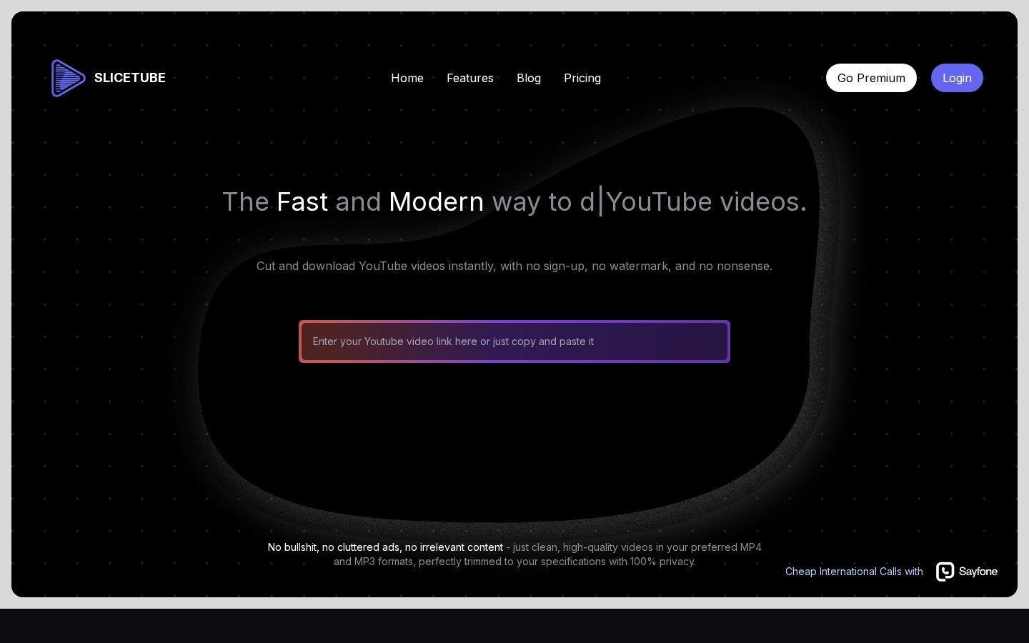 SliceTube Homepage