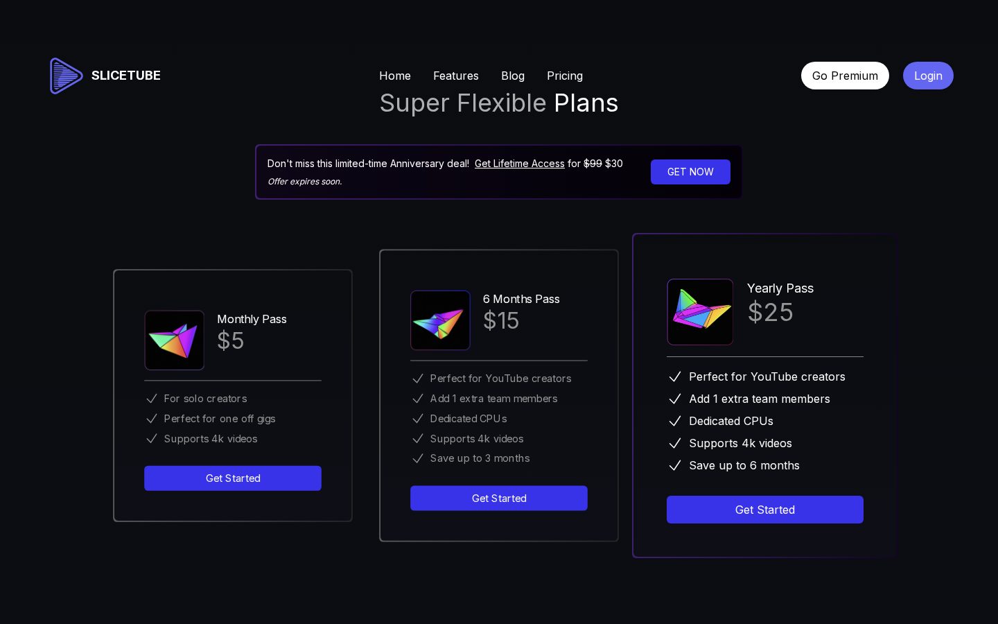 SliceTube Pricing