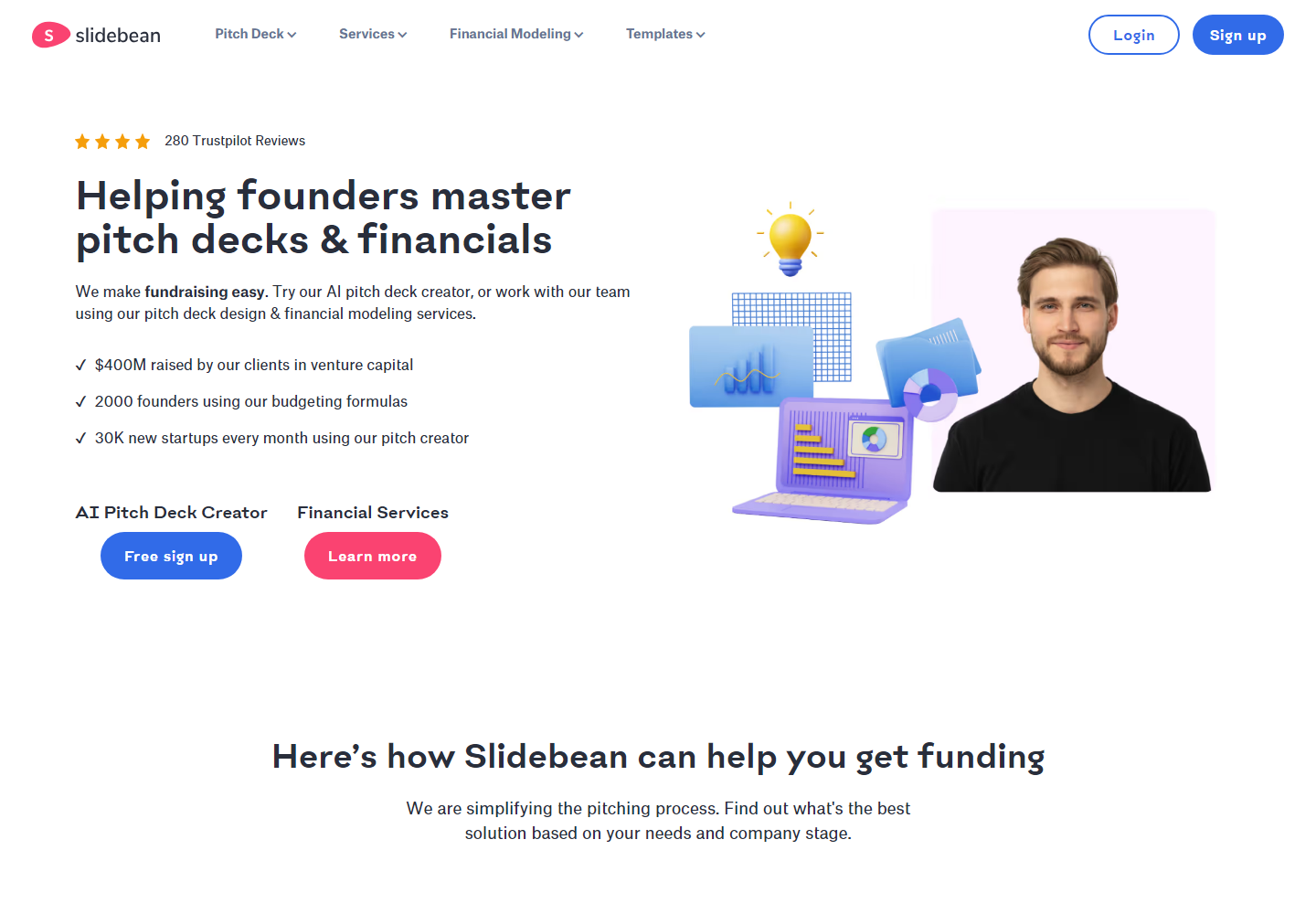 Slidebean homepage