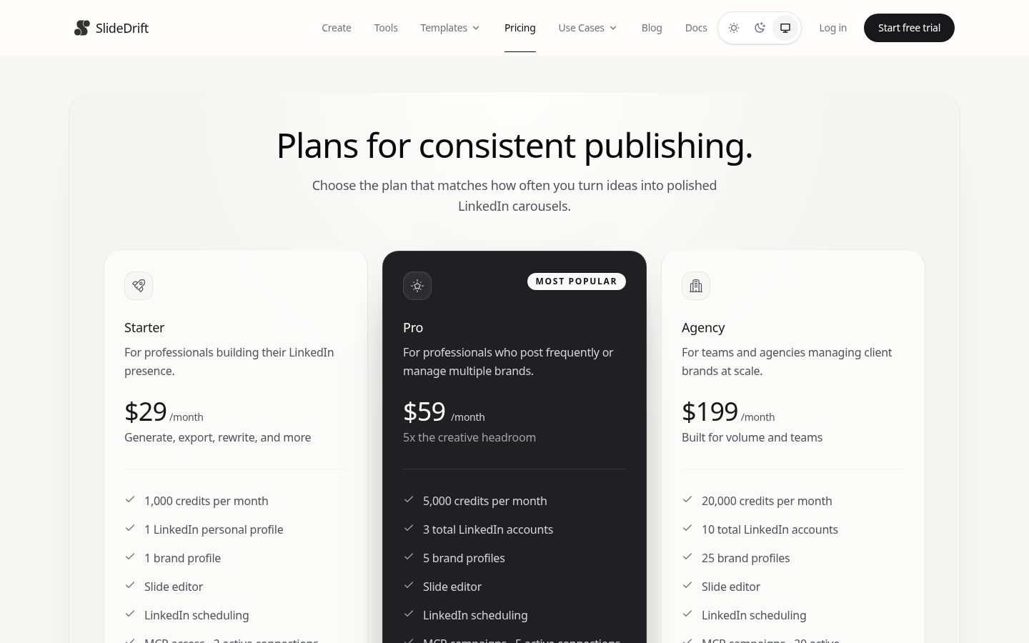 SlideDrift Pricing