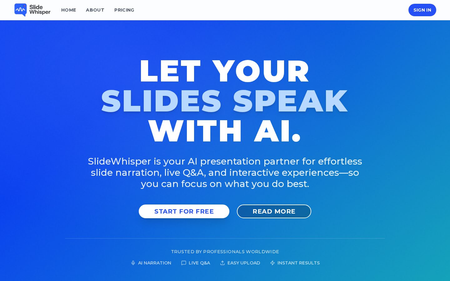 SlideWhisper Homepage