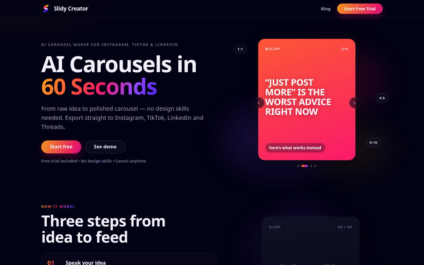 Slidy Creator Homepage