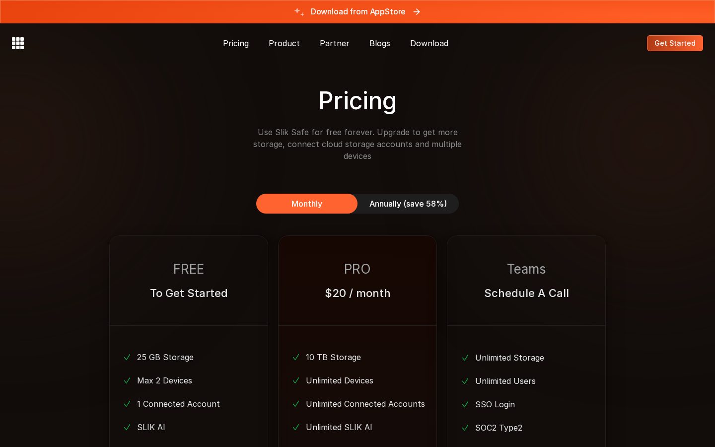 Slik Safe Pricing