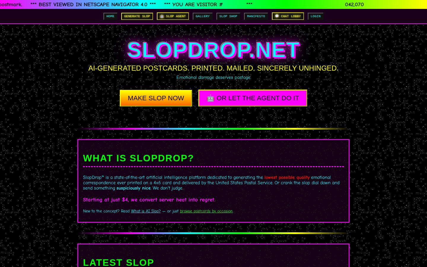 SLOPDROP Homepage