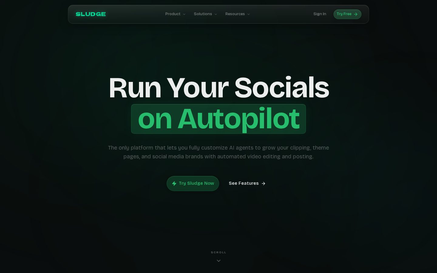 Sludge AI Homepage