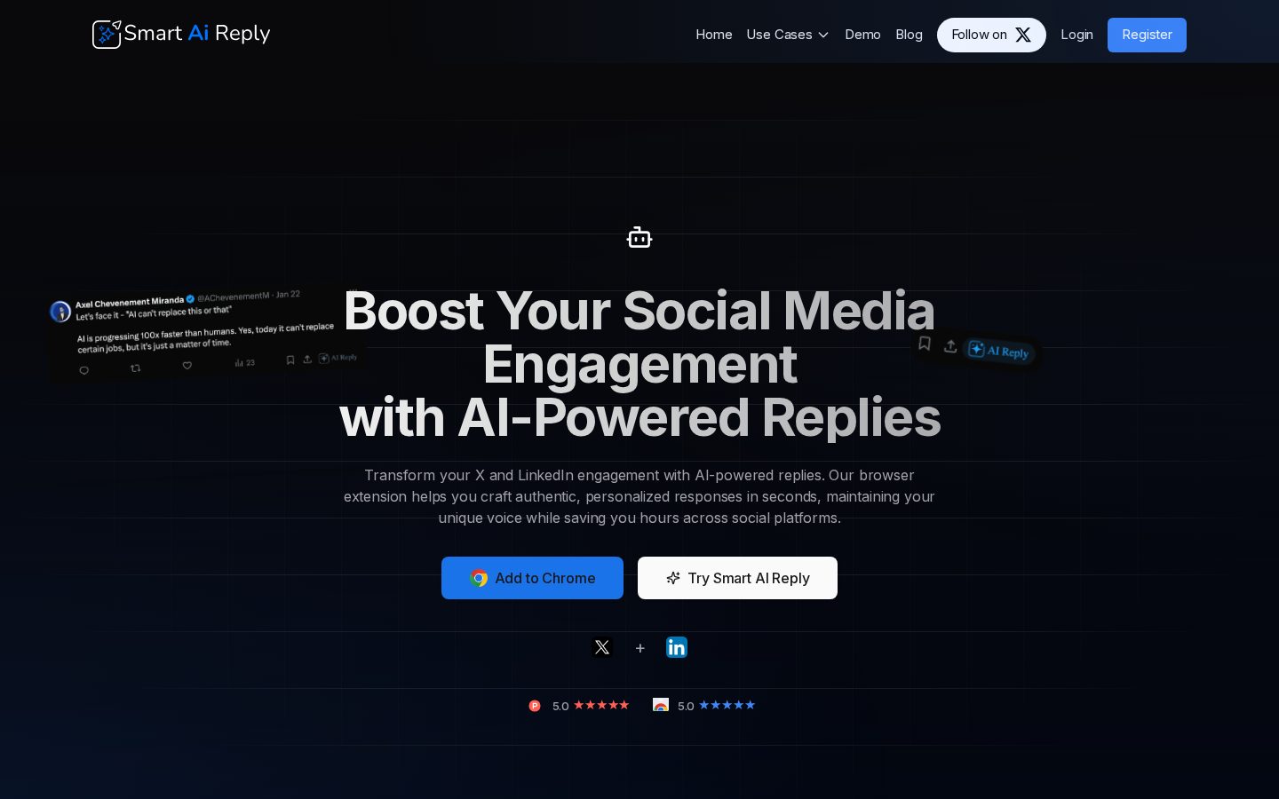 Smart AI Reply Homepage
