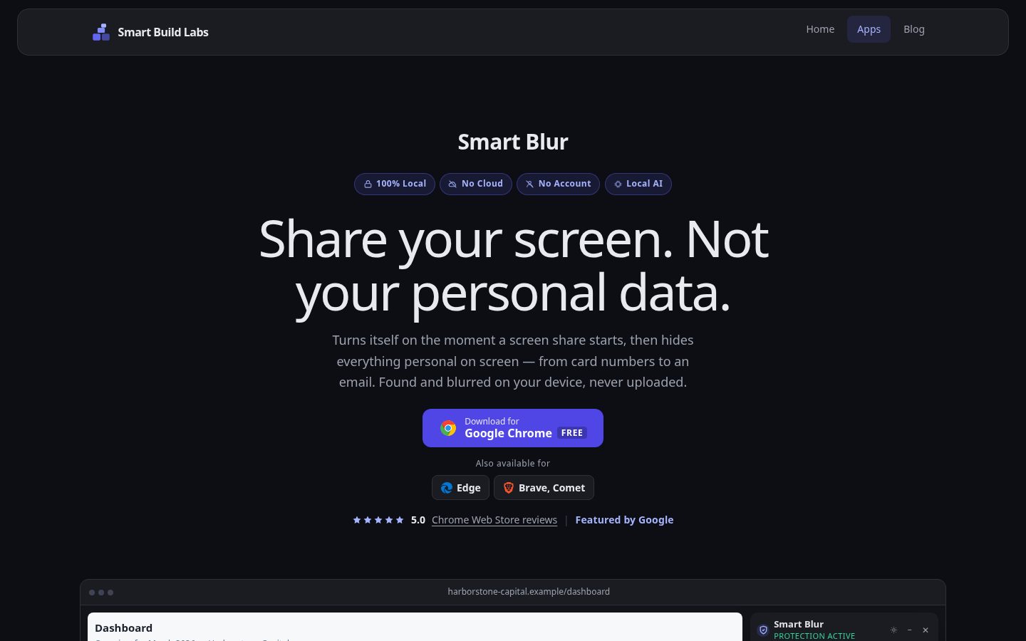 Smart Blur Homepage