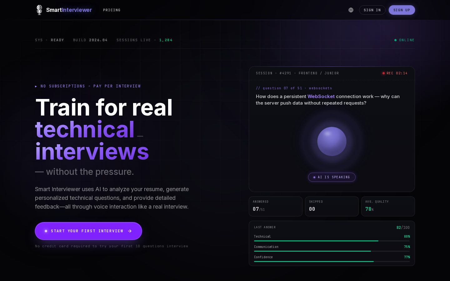 Smart-Interviewer Homepage