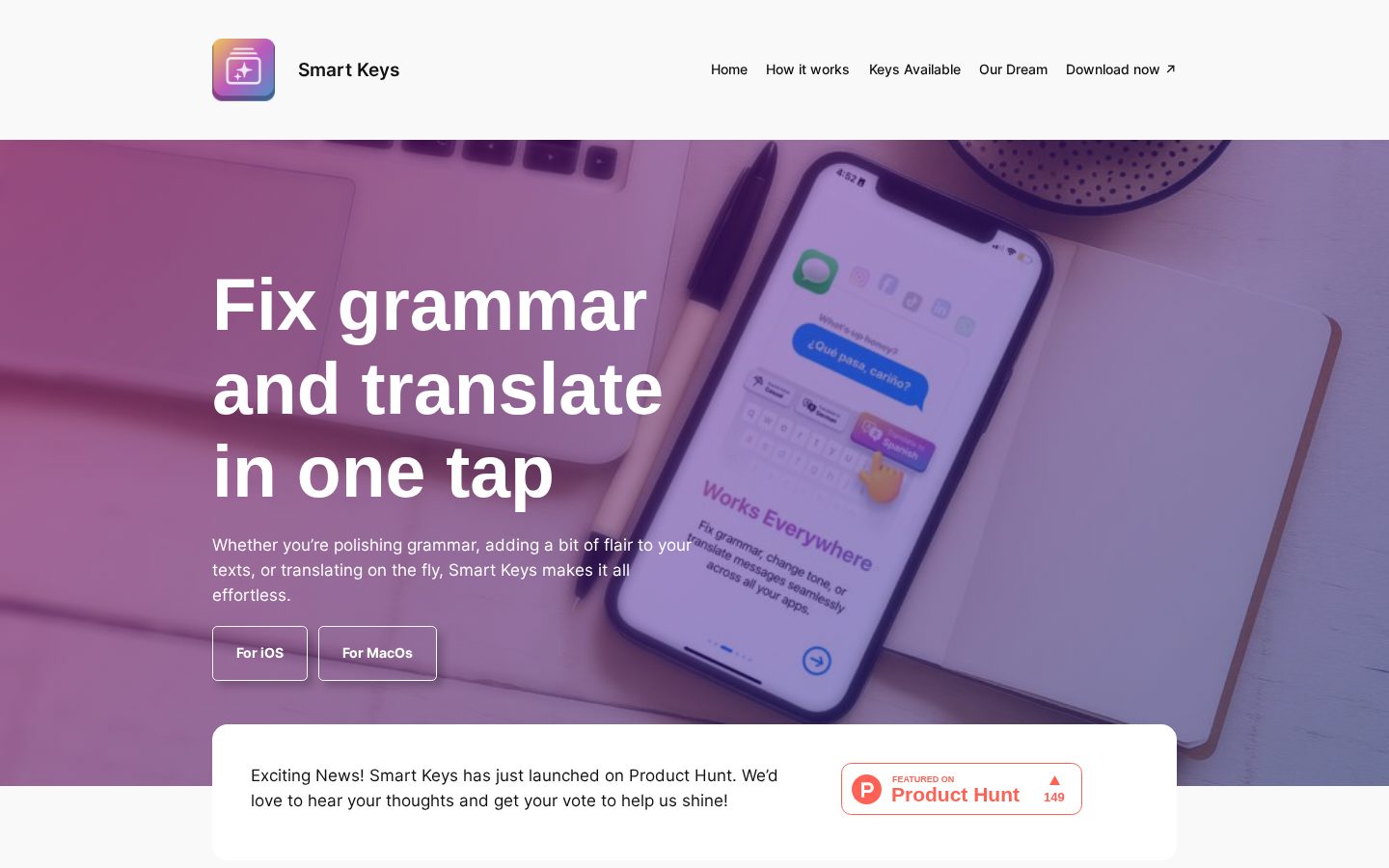 Smart Keys Homepage