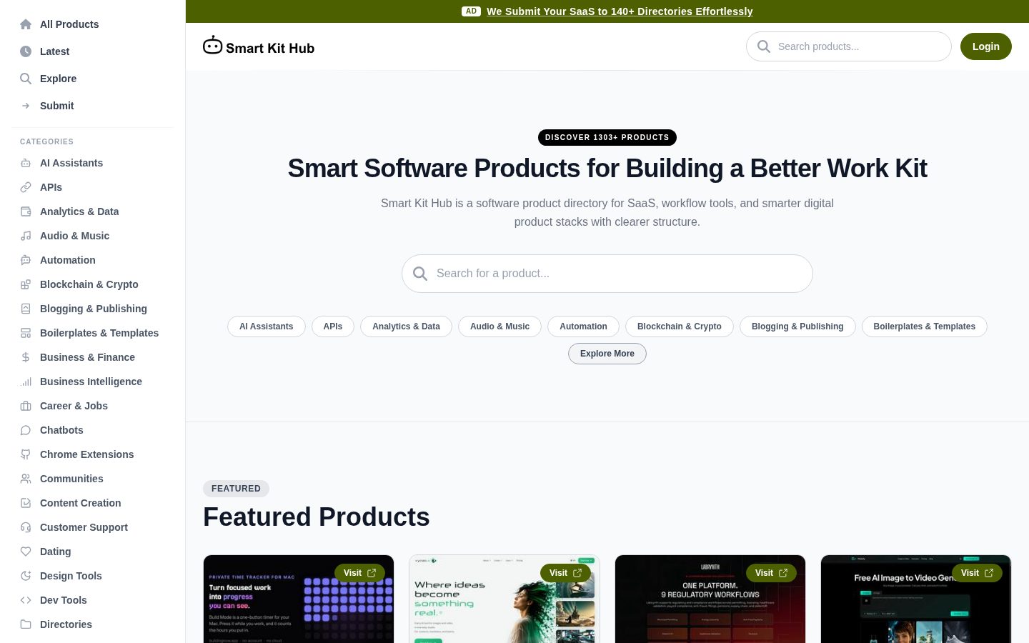 Smart Kit Hub Homepage