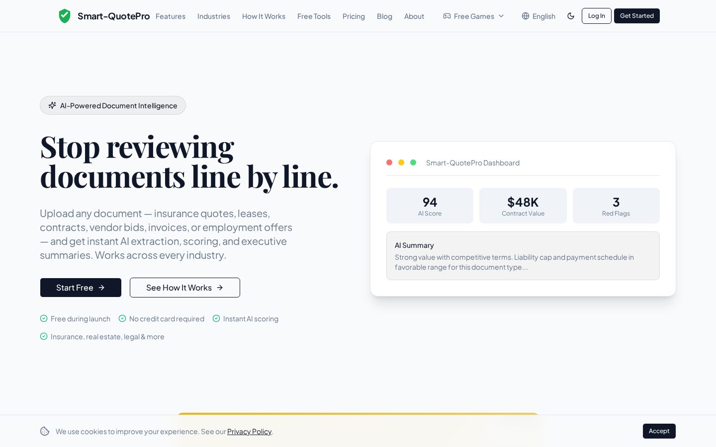 Smart-QuotePro Homepage