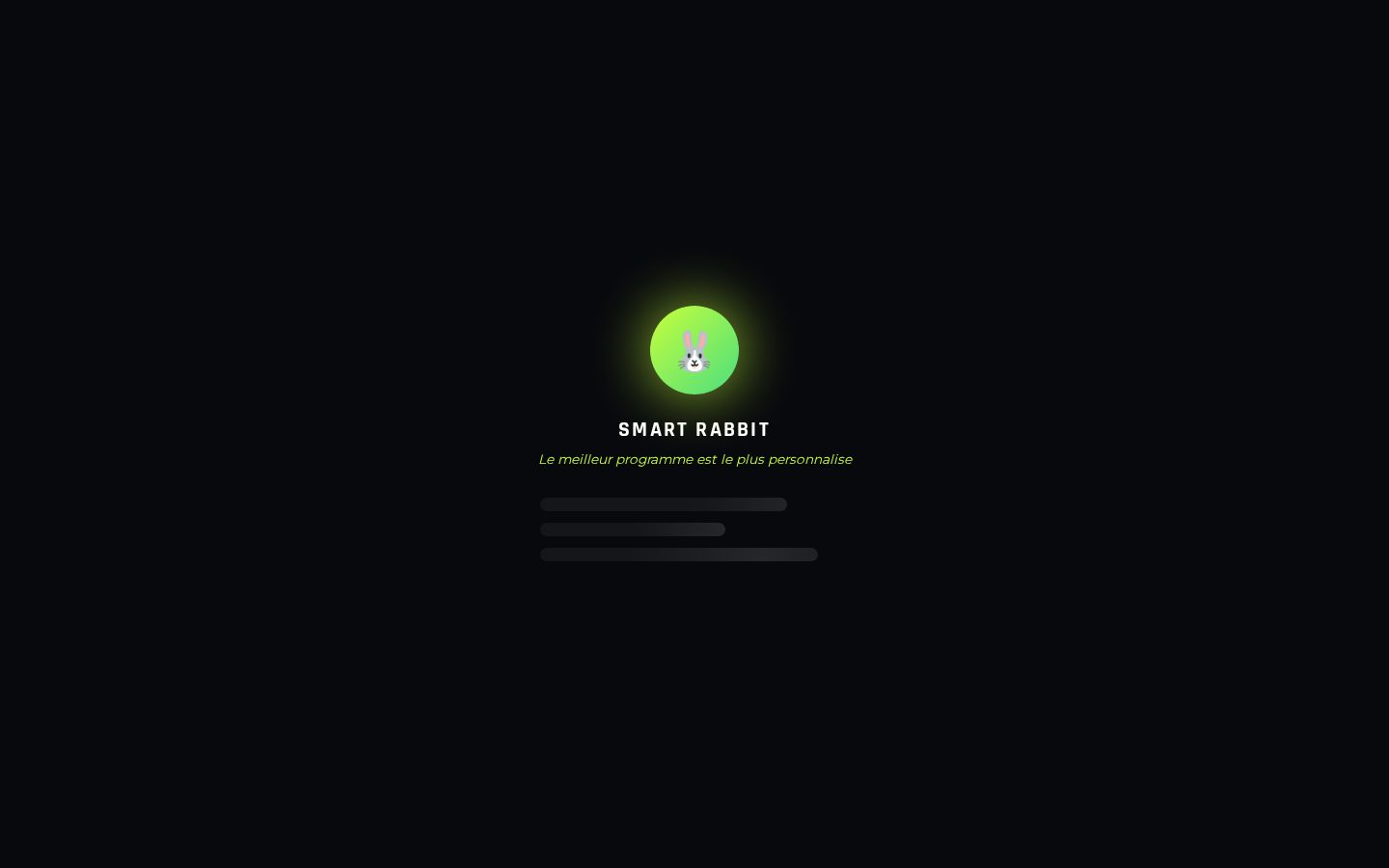 Smart Rabbit Fitness Homepage