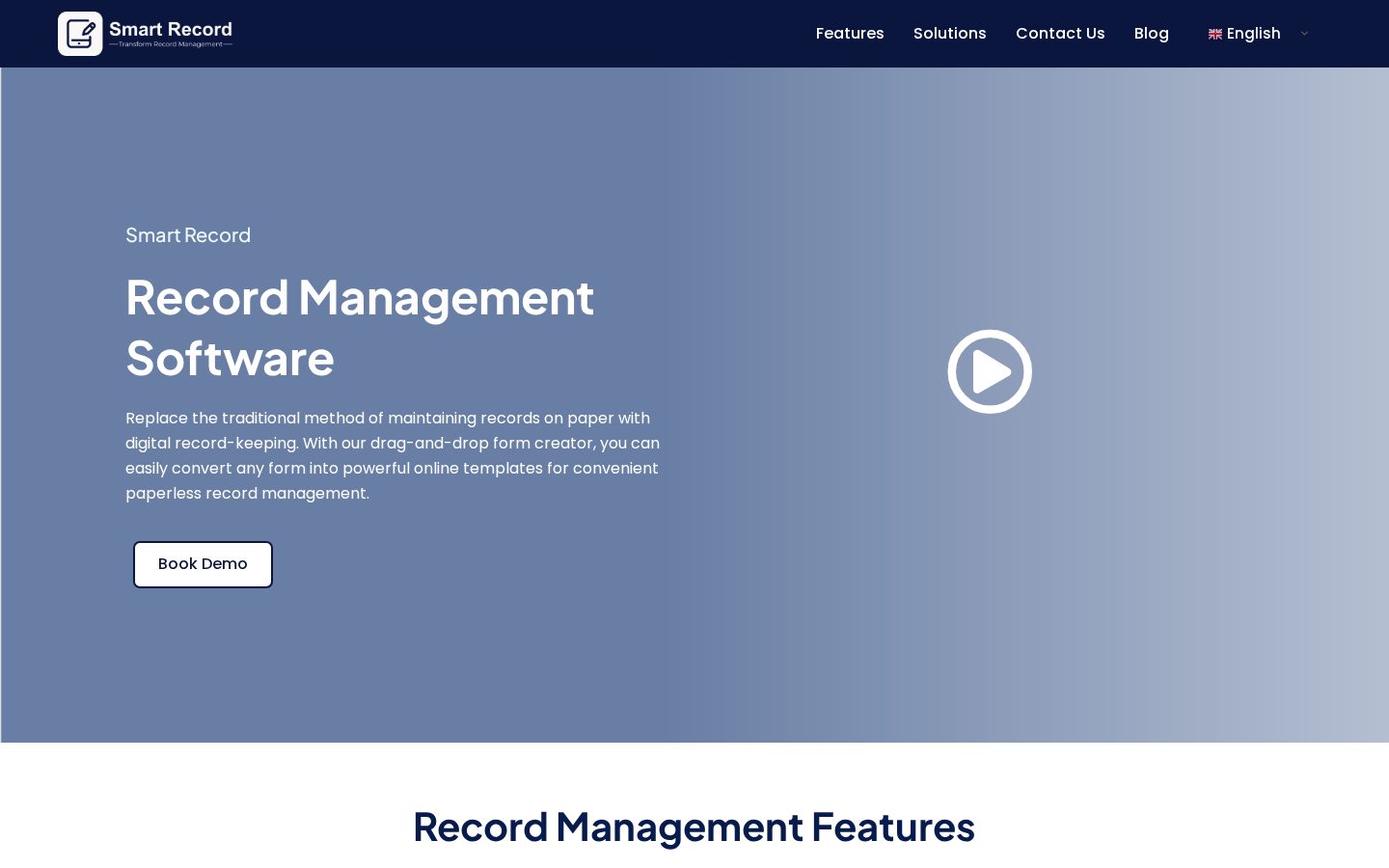 Smart Record Homepage