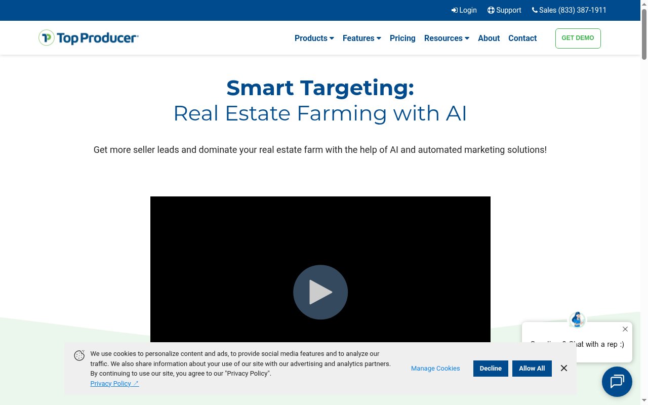 Smart Targeting homepage