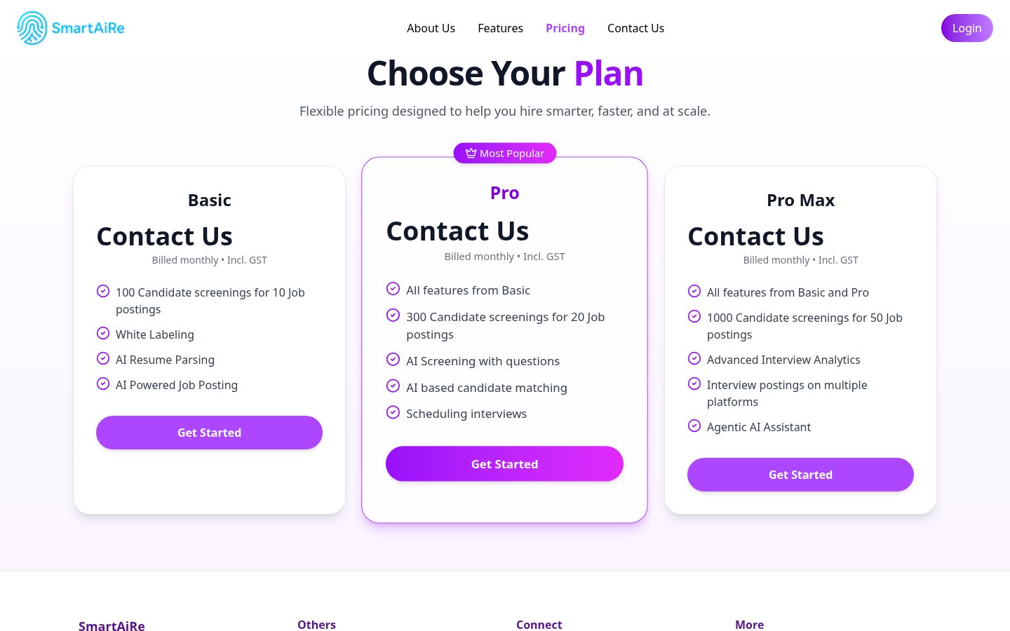 SmartAiRe Pricing