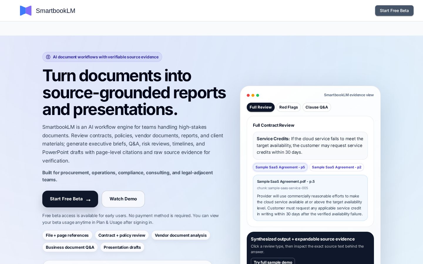 SmartbookLM Homepage