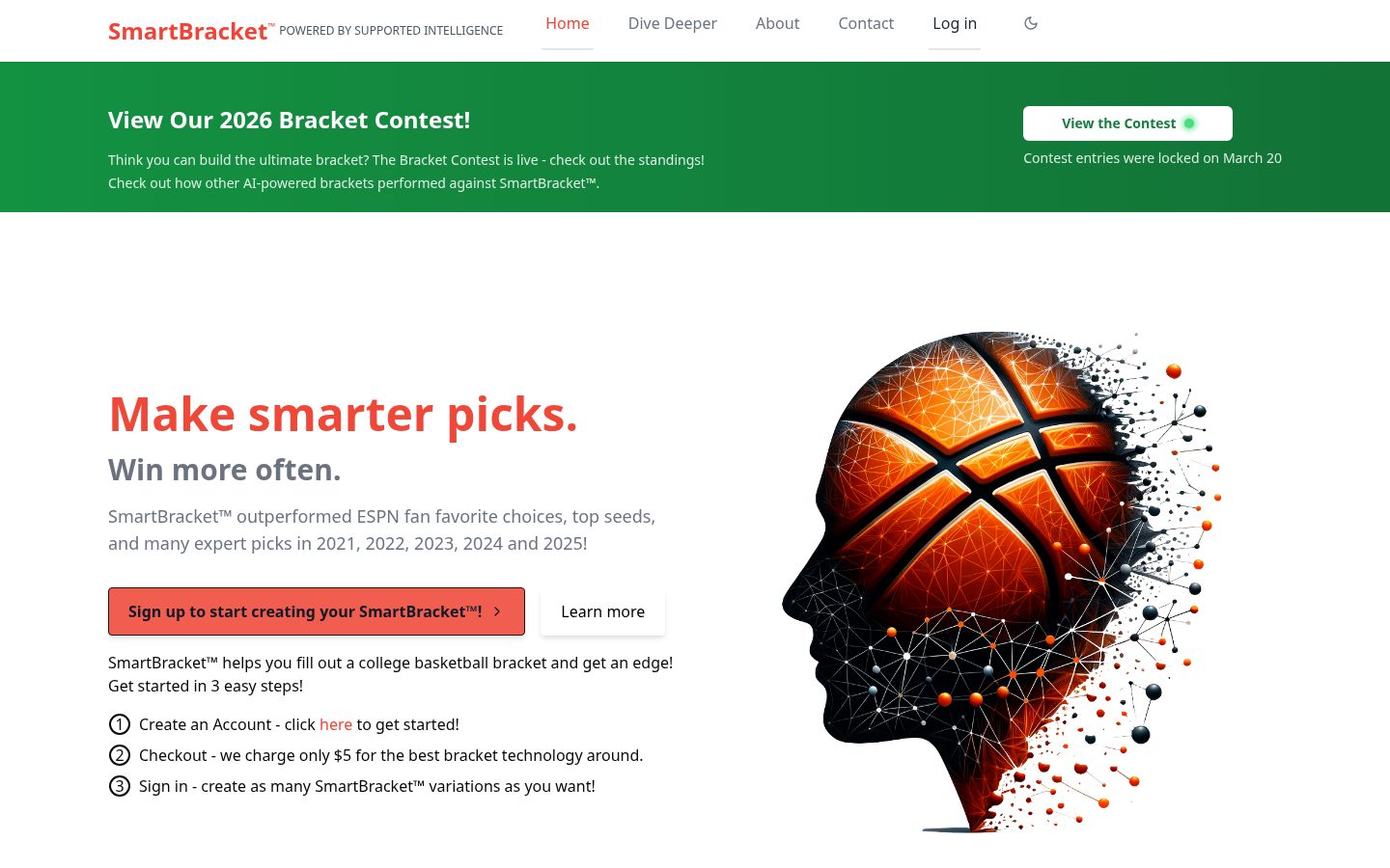 SmartBracket Homepage