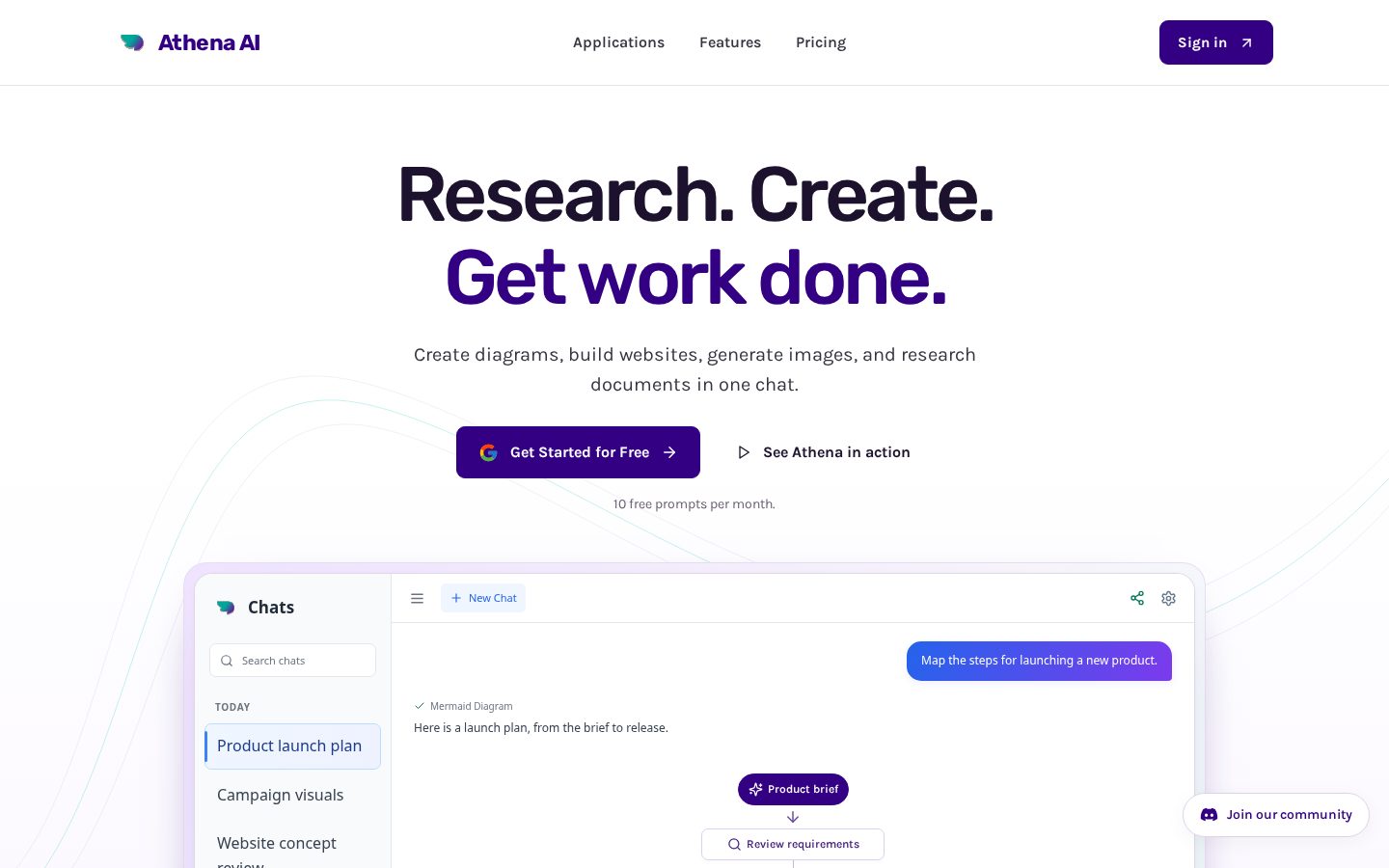 Smarter ChatGPT by Athena AI Homepage