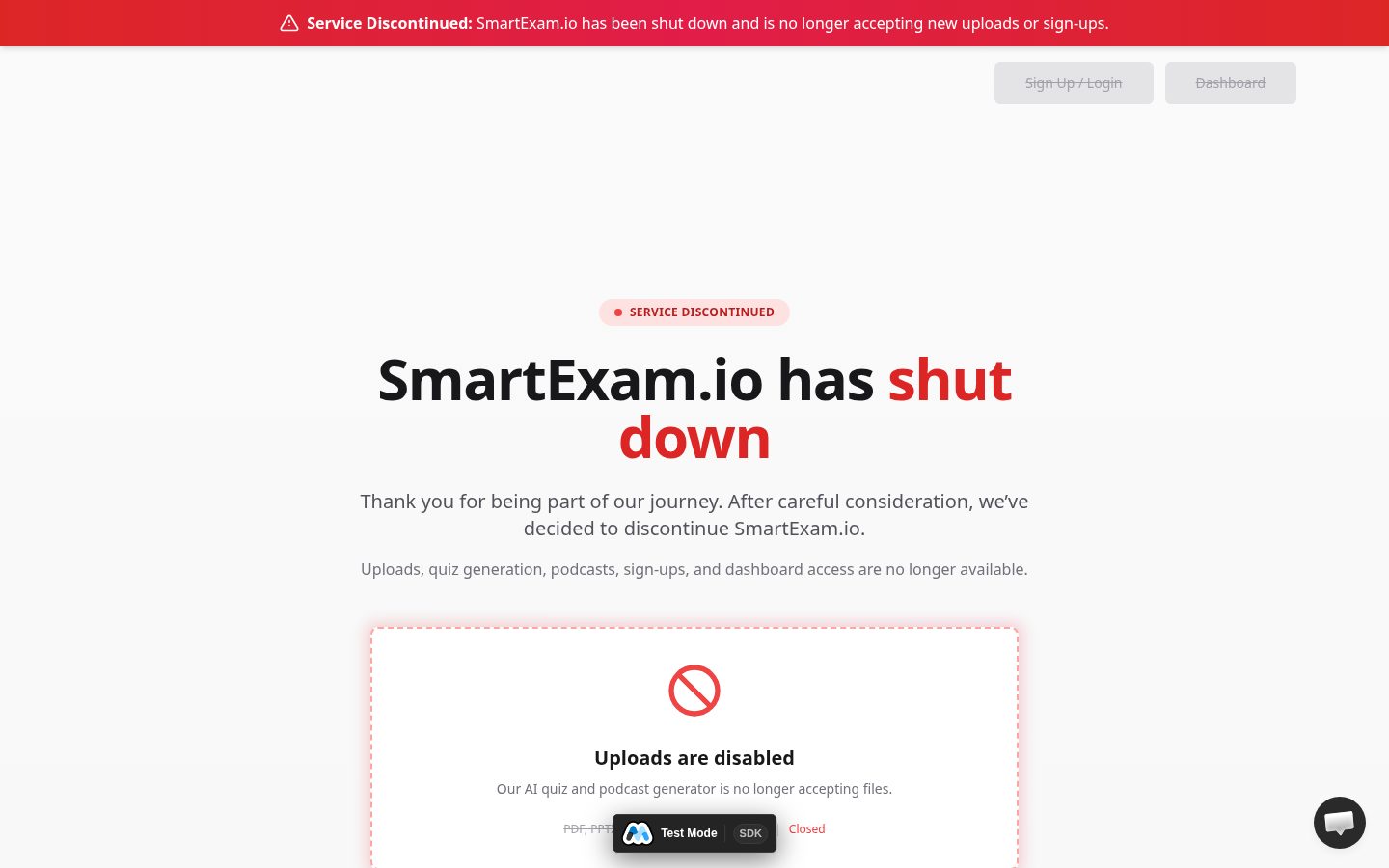 SmartExam.io Homepage
