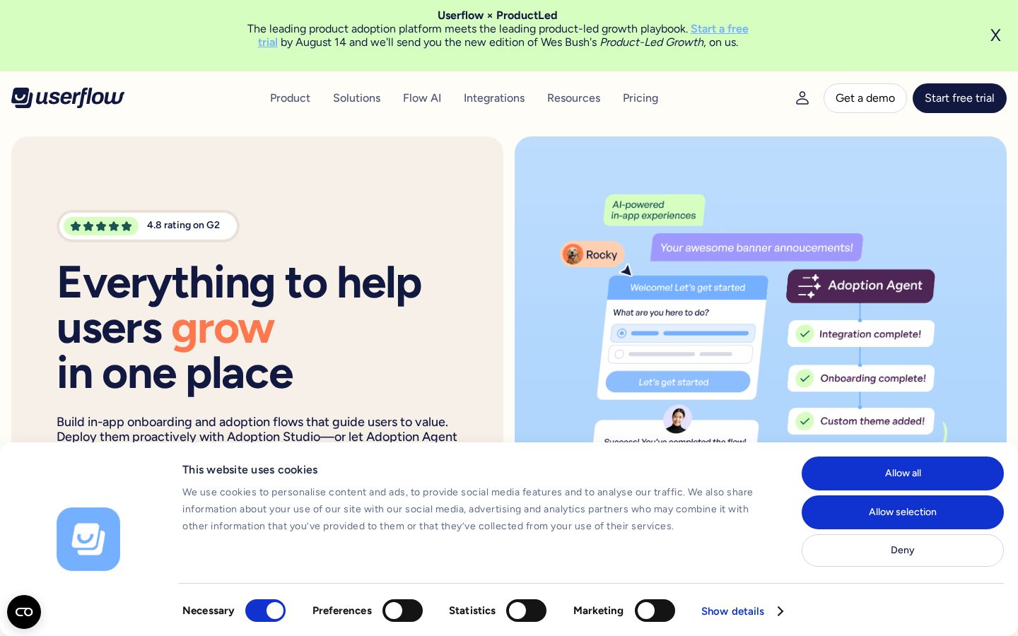 Smartflow by Userflow Homepage