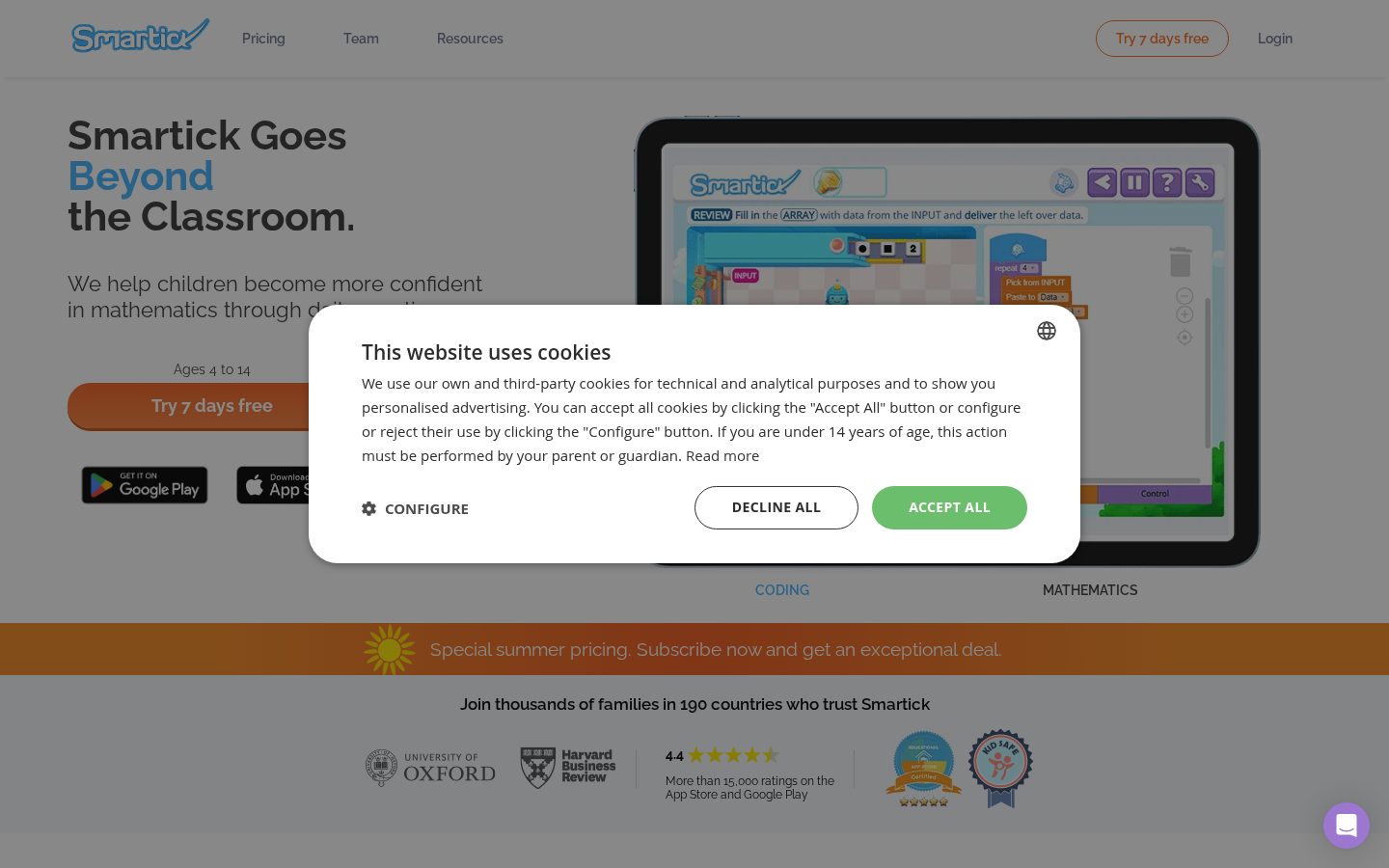 Smartick Homepage