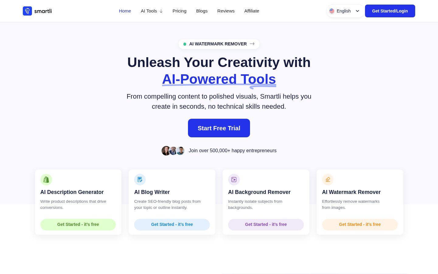 Smartli Homepage