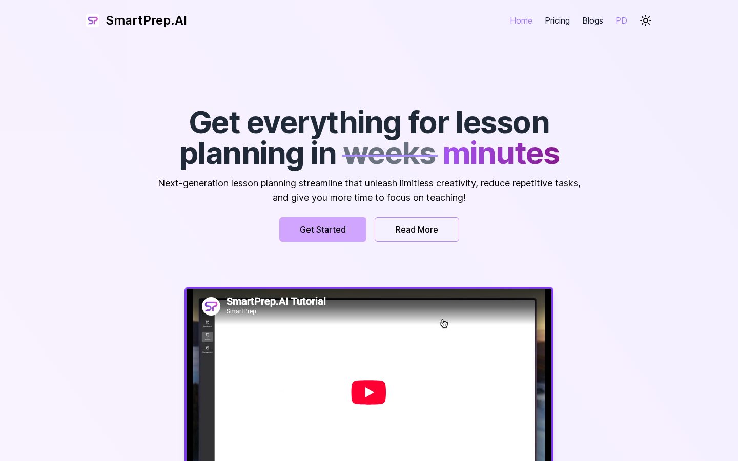 SmartPrep Homepage