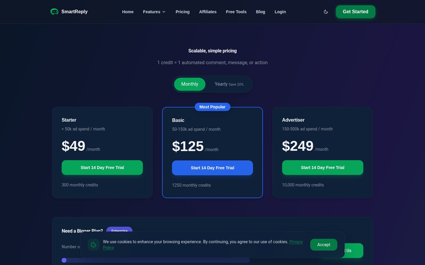 SmartReply Pricing