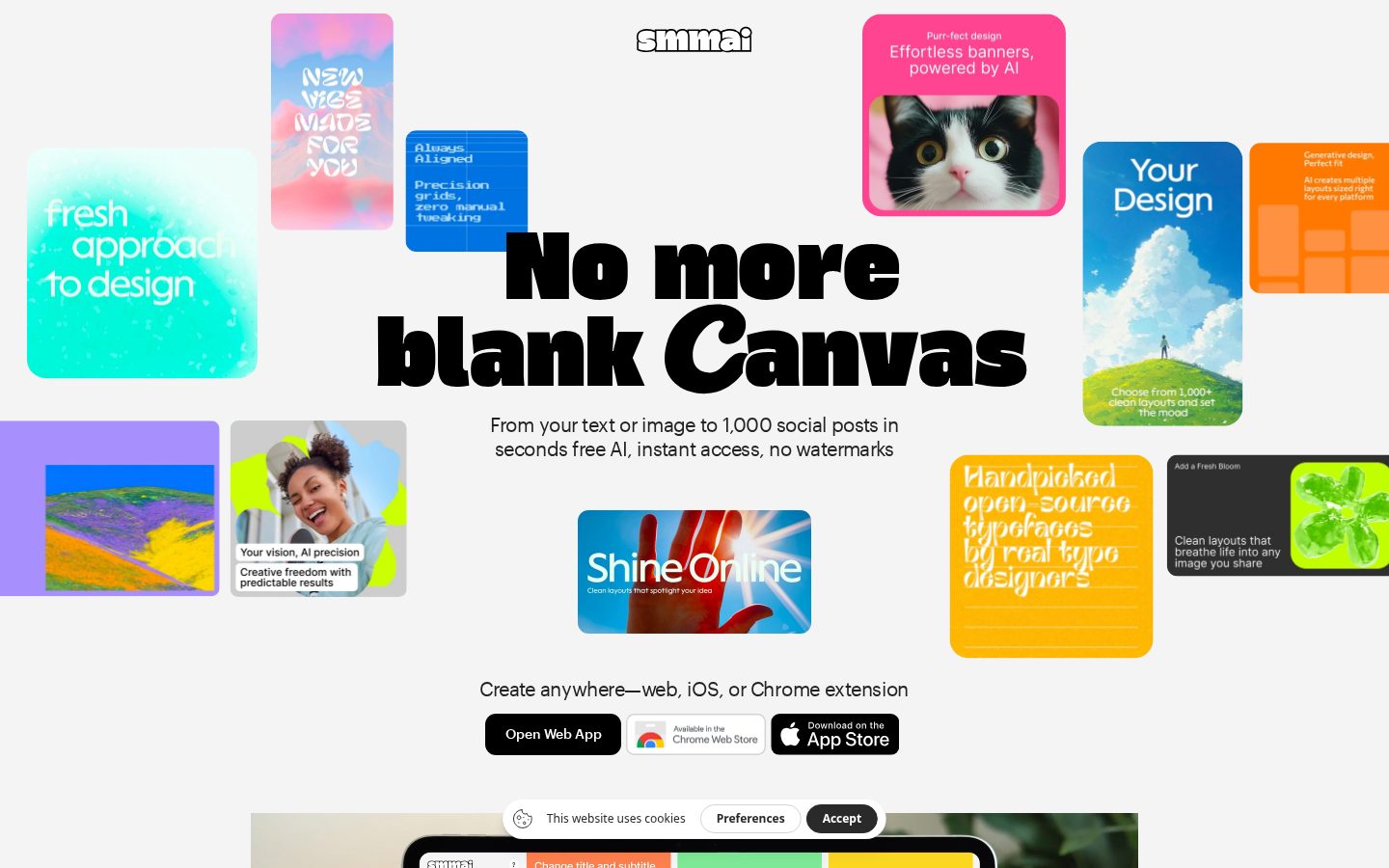 SMMAI — AI Banner Maker Homepage
