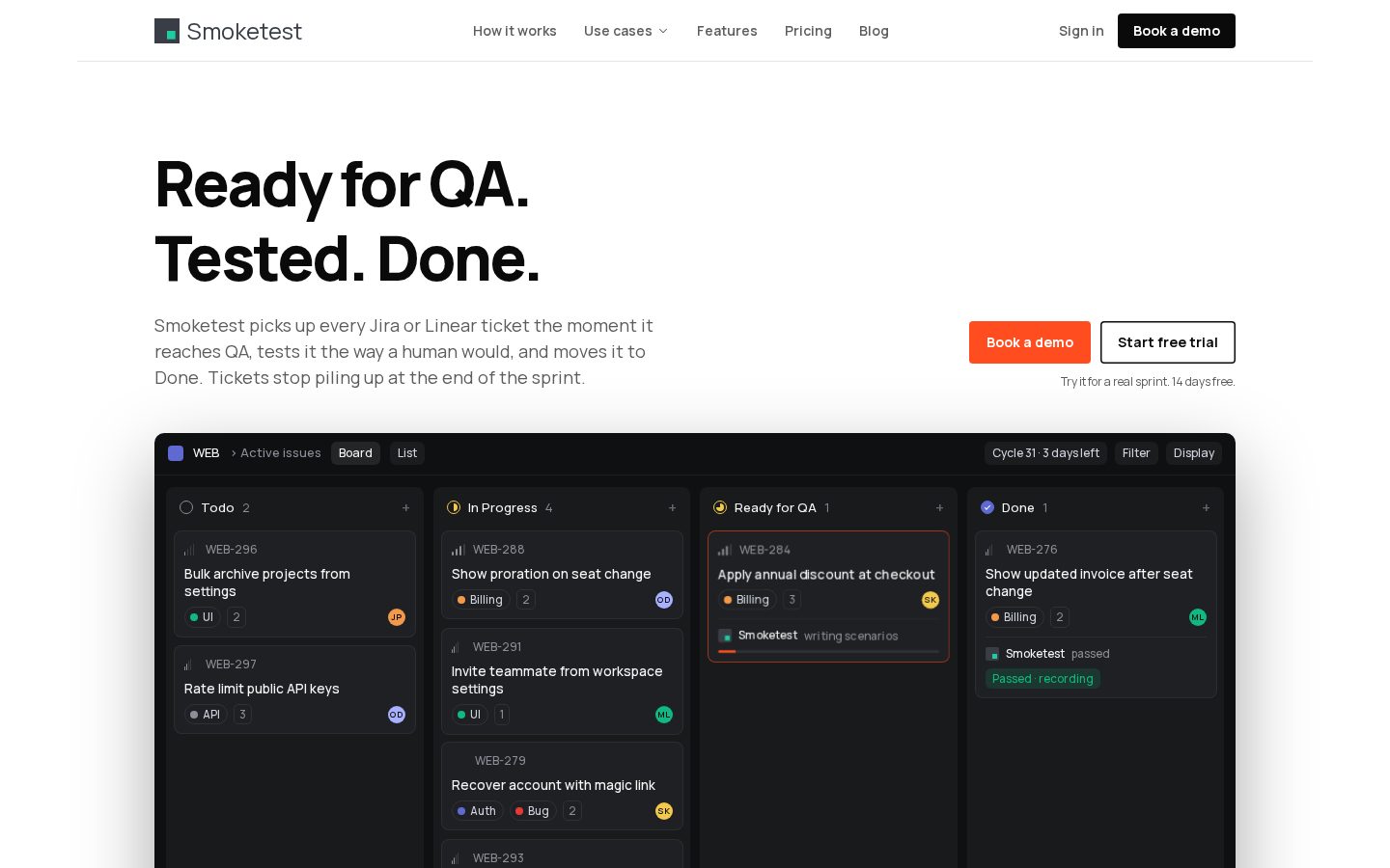 Smoketest Homepage