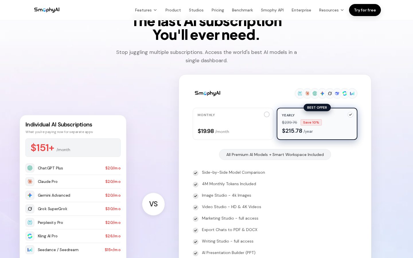 SmophyAI Pricing
