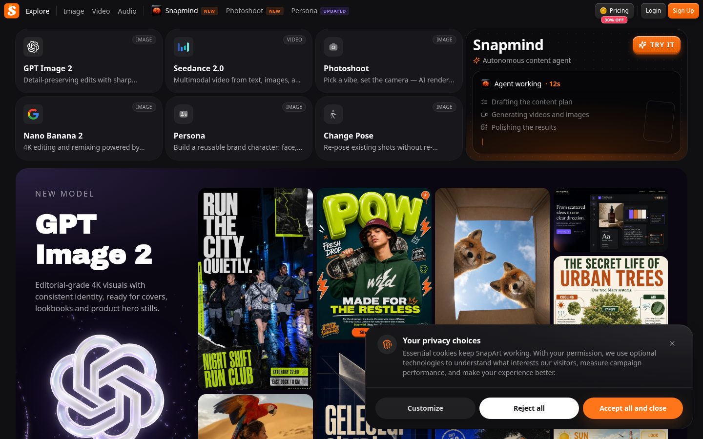 SnapArt Homepage