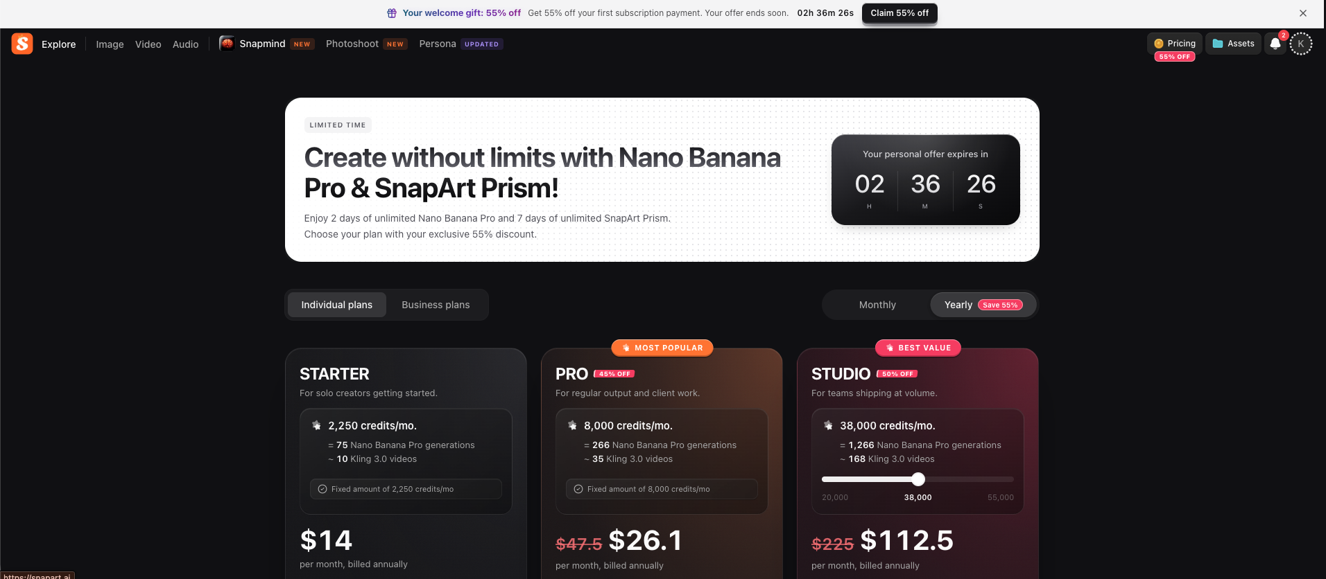 SnapArt Pricing