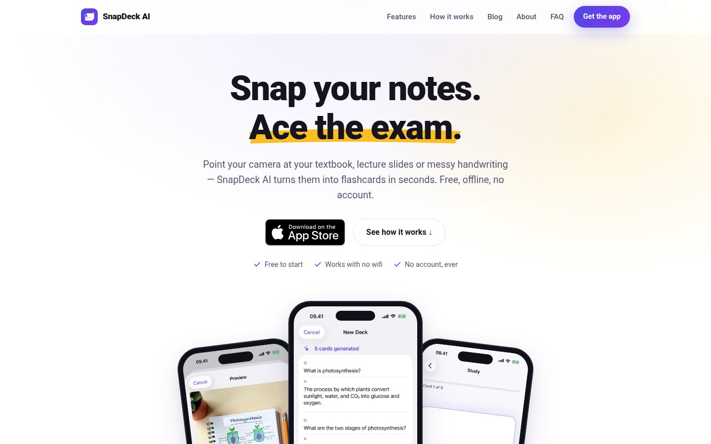 SnapDeck AI Homepage