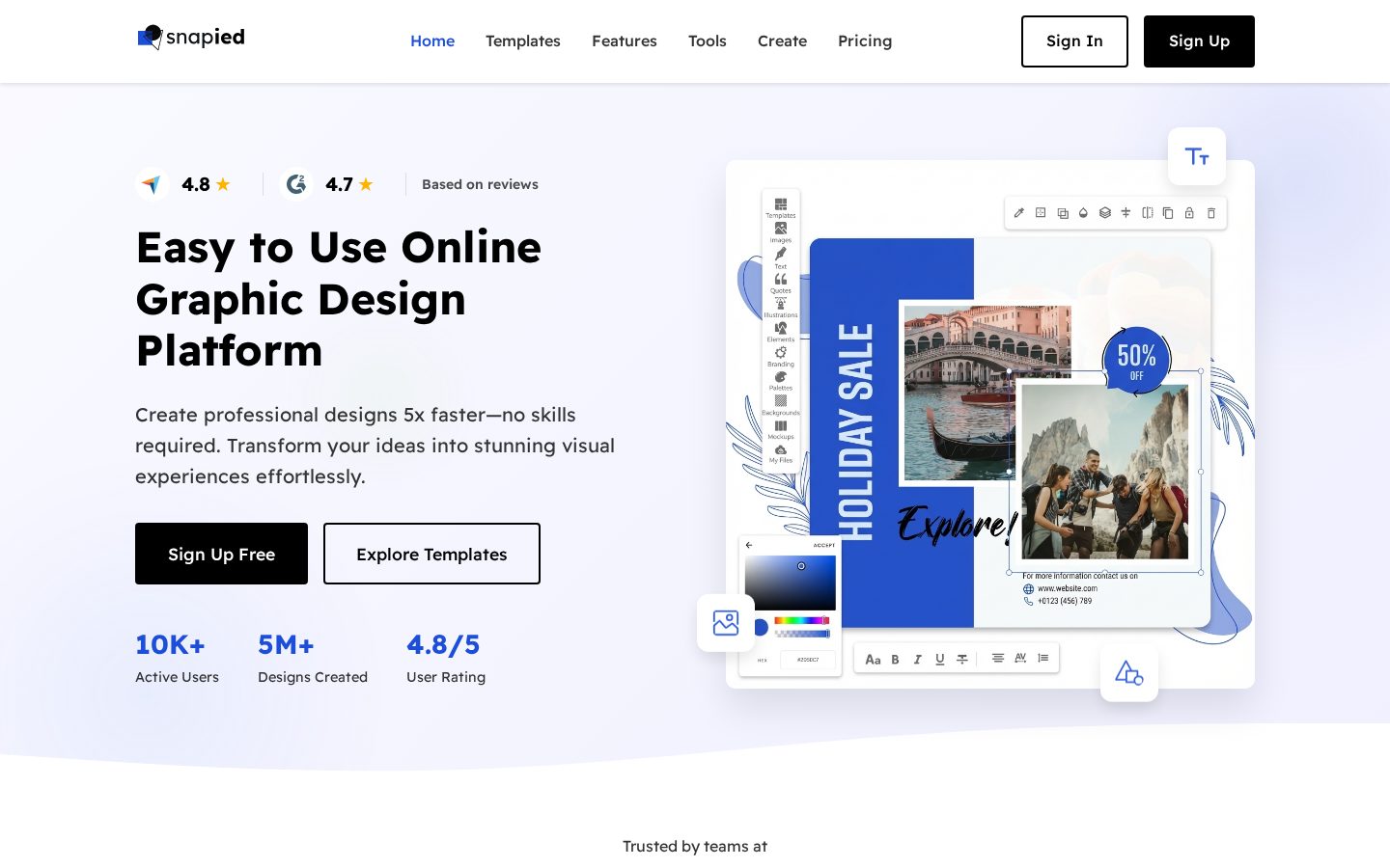 Snapied Homepage