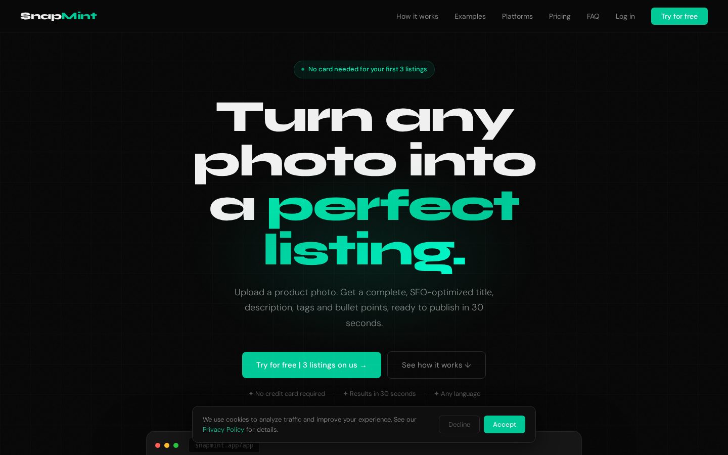 SnapMint Homepage