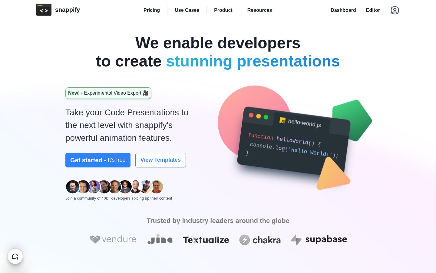 snappify Homepage