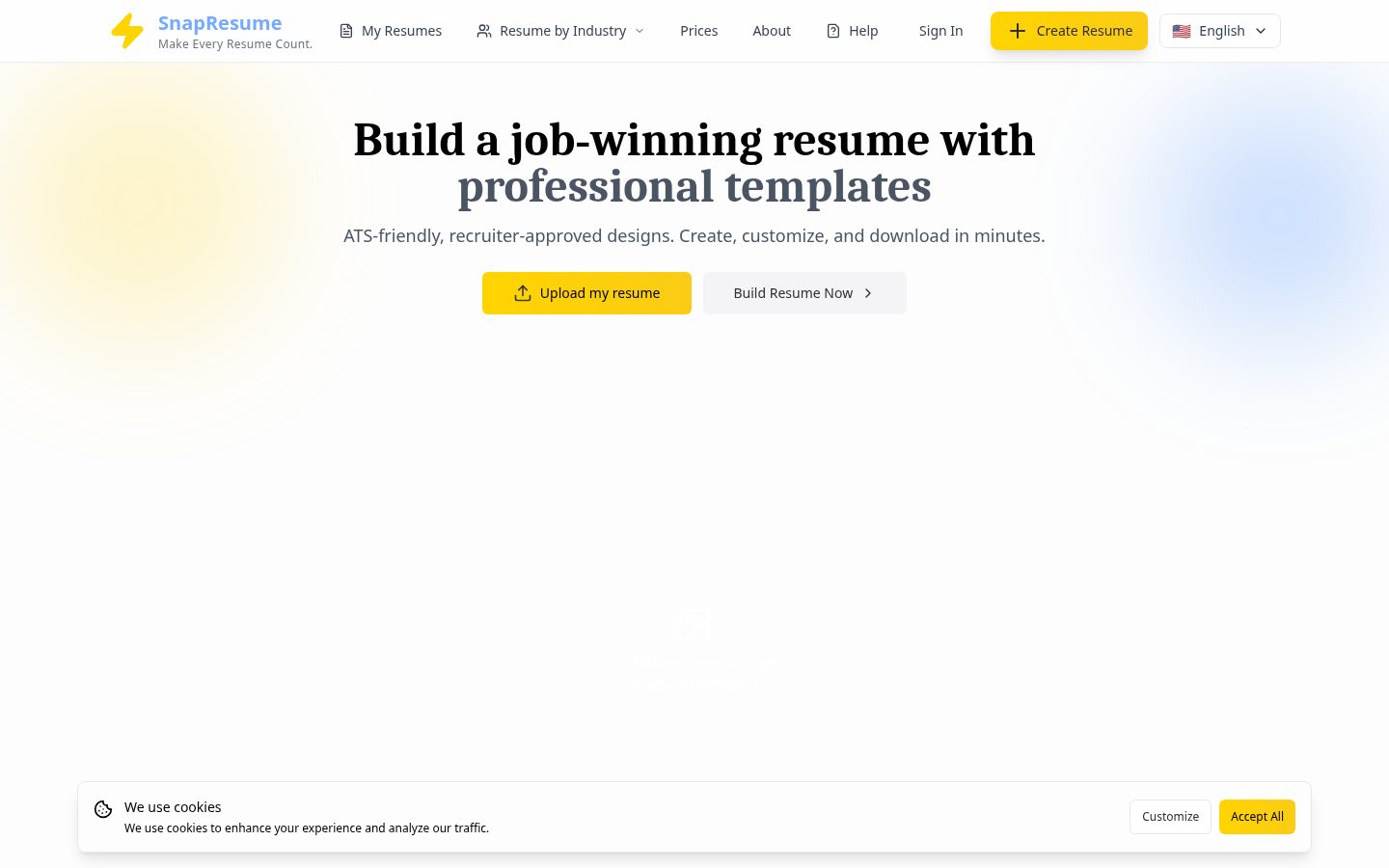 SnapResume Homepage