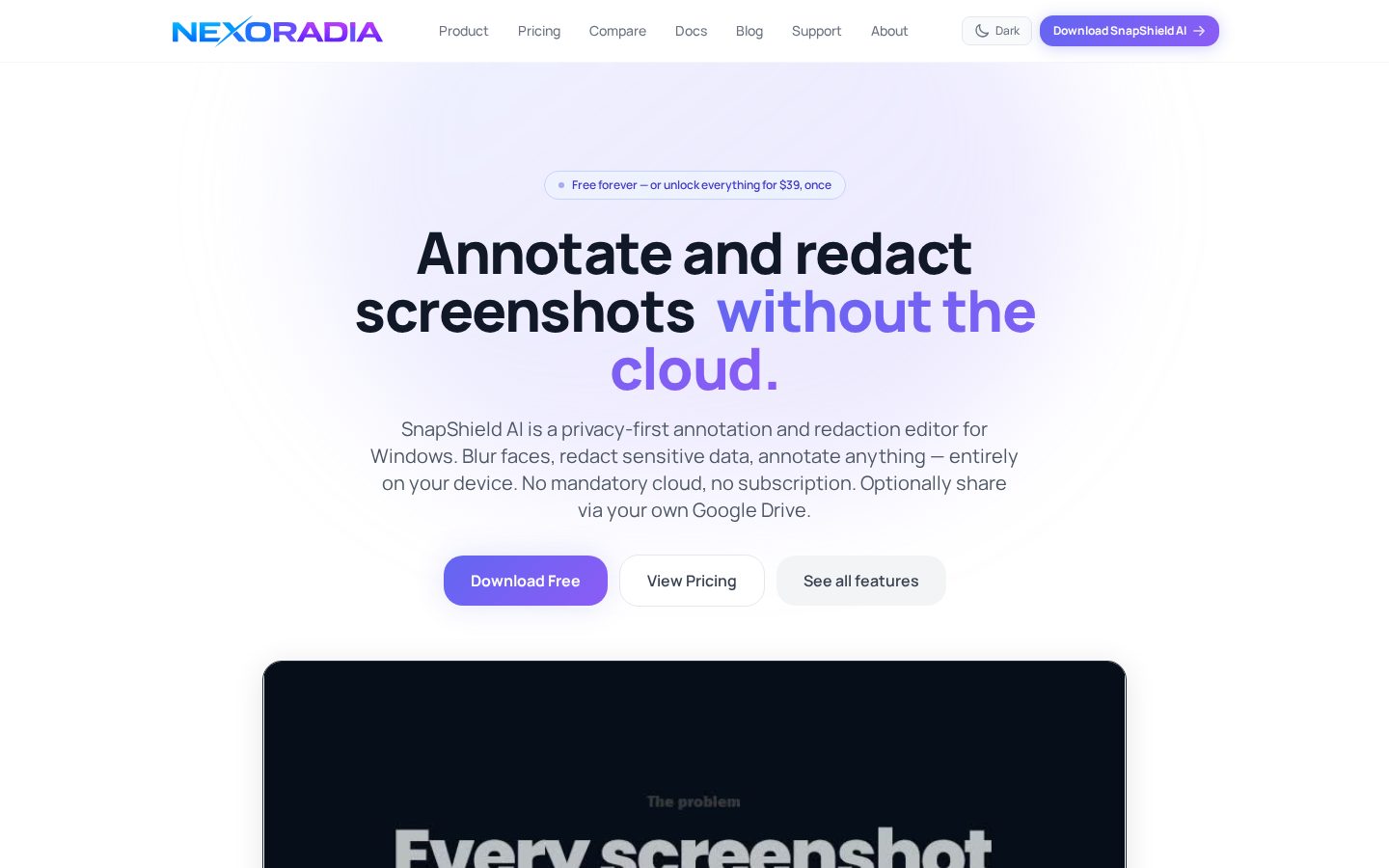 SnapShield AI Homepage