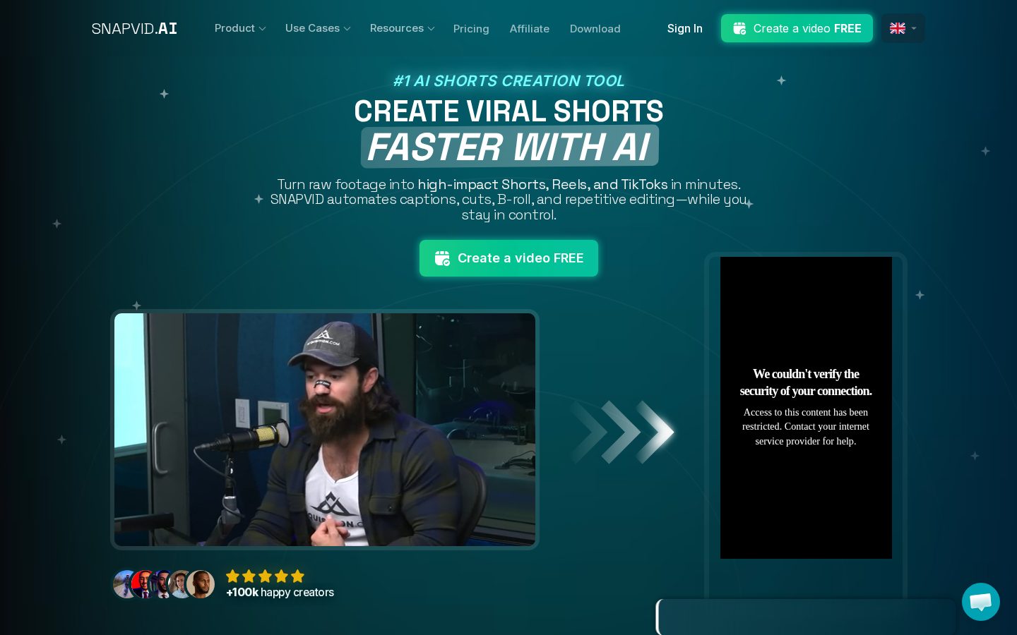 SNAPVID.AI Homepage