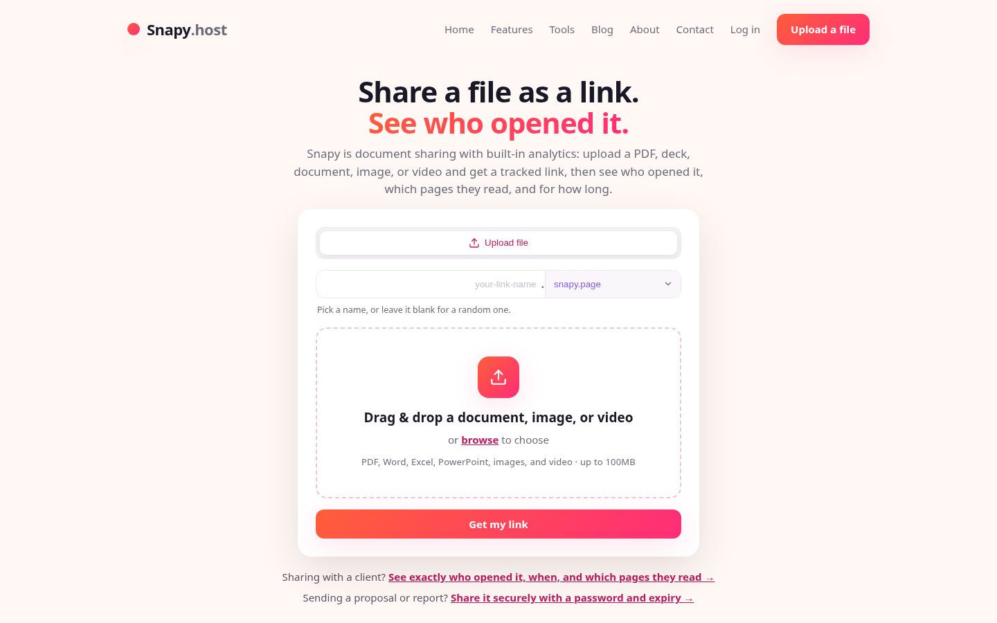 Snapy Homepage