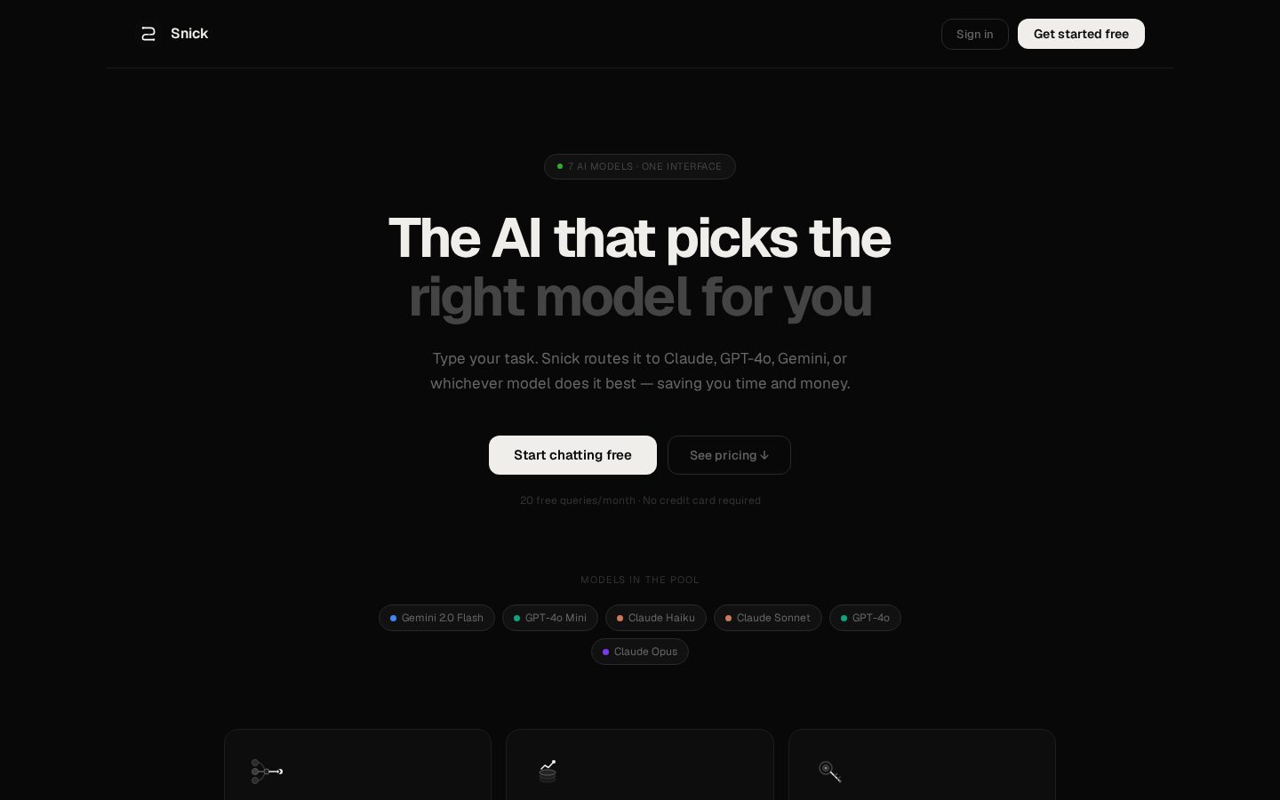 Snick Homepage