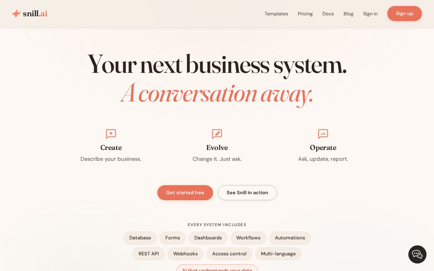 Snill.ai Homepage