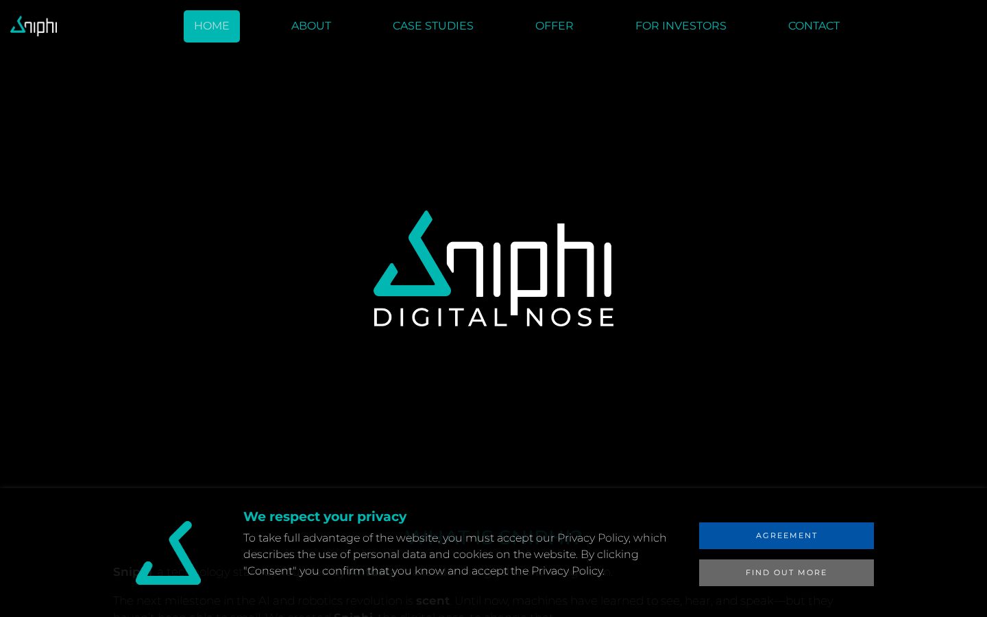 Sniphi Digital Nose Homepage